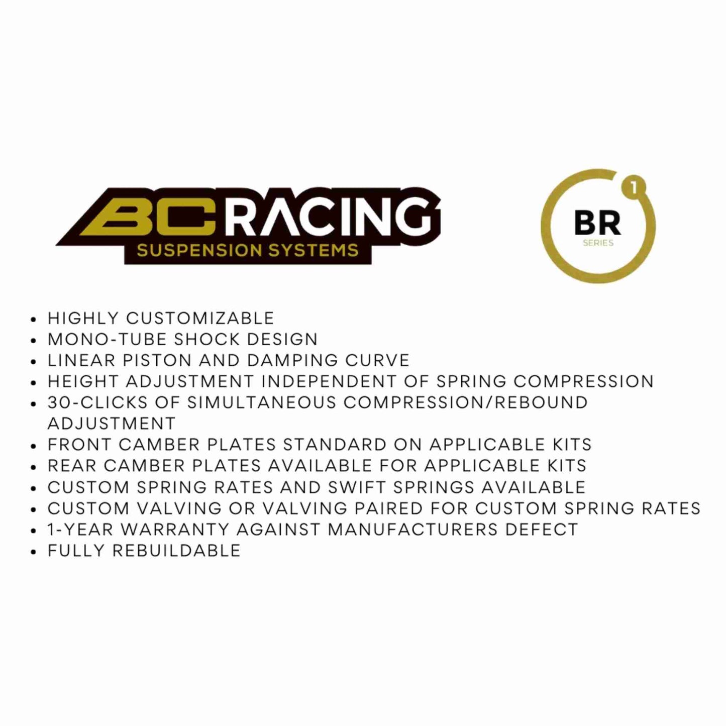 BC BR Series Honda Civic FC FE Adjustable Suspension
