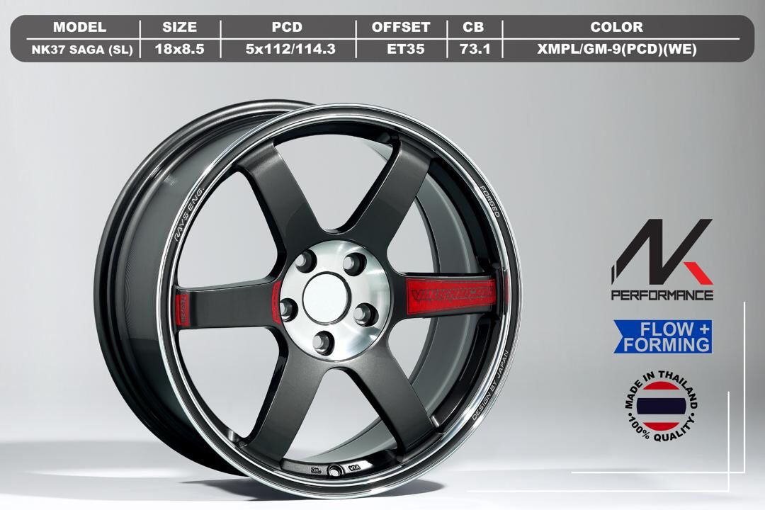 NK37 SAGA (SL) 18' 8.5J PCD 5x112/114.3 ET35 XMPL/GM-9(PCD)(WE)